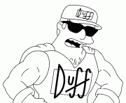 dessin simpson Duffman dessin à colorier