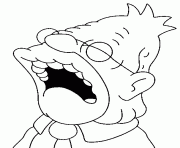 Coloriage Homer Simpson fatigue dessin