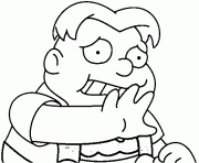 Coloriage dessin simpson Ned Flanders qui baille dessin