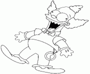 dessin simpson poupee Krusty dessin à colorier