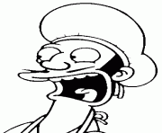 Coloriage Bart joue avec une console de jeux dessin