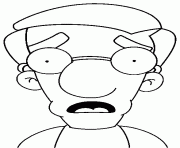 dessin simpson Milhouse de face dessin à colorier
