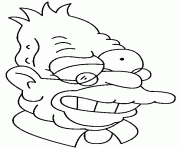 Coloriage moe szyslak simpson dessin