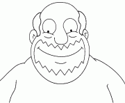 Coloriage visage de homer simpsons dessin