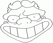 Coloriage dessin simpson Krusty rigole dessin