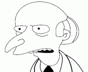 dessin simpson Mr Burns dessin à colorier