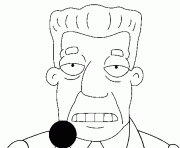 Coloriage Bart a du chewing gum dessin