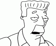 Coloriage dessin simpson Kent Brockman