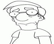 dessin simpson Milhouse pleure dessin à colorier