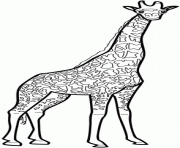 dessin animaux girafe dessin à colorier