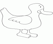 dessin animaux canard de profil dessin à colorier