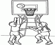 Coloriage dessin ballon de basket dessin