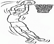 Coloriage dessin Le lapin Bugs Bunny joue au basket ball dessin