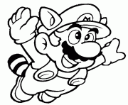 Mario en raton laveur dessin à colorier