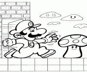 Mario Bros court dessin à colorier