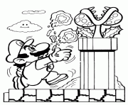 Coloriage mario basket dessin