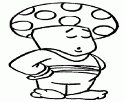 Toad le champignon dessin à colorier