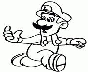 Coloriage mario et luigi photo de famille dessin