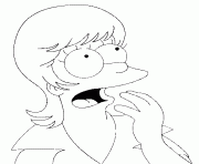 Marge a les cheveux courts dessin à colorier