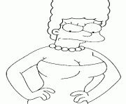Marge en colere dessin à colorier