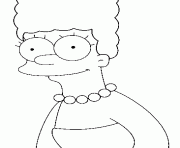 Coloriage Homer Simpson avec les cheveux longs dessin