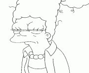 Marge Simpson au reveil dessin à colorier