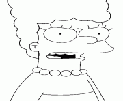 Coloriage Homer Simpson triste dessin