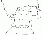Marge fronce les sourcils dessin à colorier