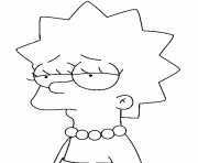 Lisa est fatiguee dessin à colorier