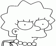Lisa est intriguee dessin à colorier