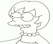 Coloriage Bart Simpson en vampire dessin