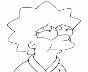 Lisa le soir dessin à colorier