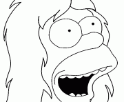 Coloriage Bart Simpson joue au base ball dessin