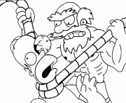 Coloriage Bart Simpson en monstre dessin