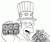 Coloriage Bart avec des billets de banque dessin