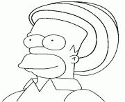 Coloriage Homer en policier dessin