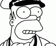 capitaine Homer dessin à colorier