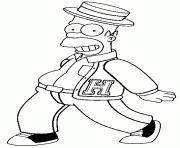 Coloriage dessin simpson Lenny dessin