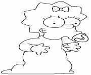 Coloriage dessin simpson Mr Burns sans vetement dessin