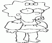 Coloriage Bart Simpson au telephone dessin