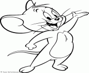 Coloriage Tom et Jerry sous pluie dessin