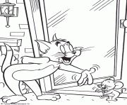 Tom et Jerry se font des politesses dessin à colorier