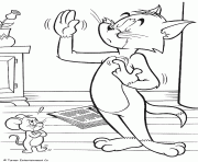 Tom veut faire la paix avec Jerry dessin à colorier