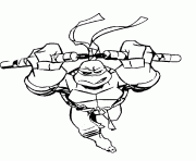 Coloriage tortue ninja 17 dessin