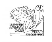 coupe du monde 2010 dessin à colorier