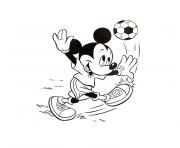 mickey foot dessin à colorier