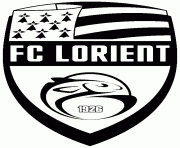 Coloriage foot logo FC Lorient dessin
