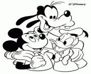 Coloriage Mickey les bras ouverts dessin