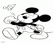 Coloriage mickey disney le magicien avec chapeau magique dessin