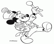 Mickey en cheerleader dessin à colorier